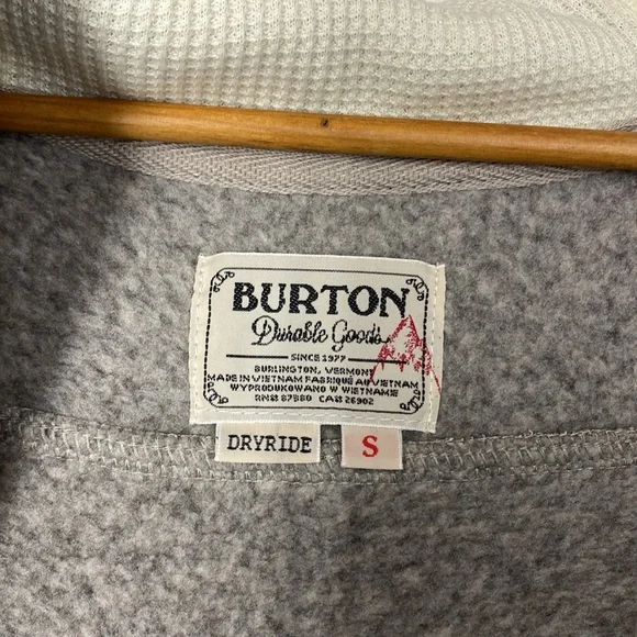 Burton DryRide WB Starr Tan Grey Vest With Hood - Picture 5 of 8